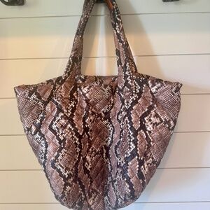NWOT MZ Wallace Medium Metro Tote Deluxe in Brown Snake